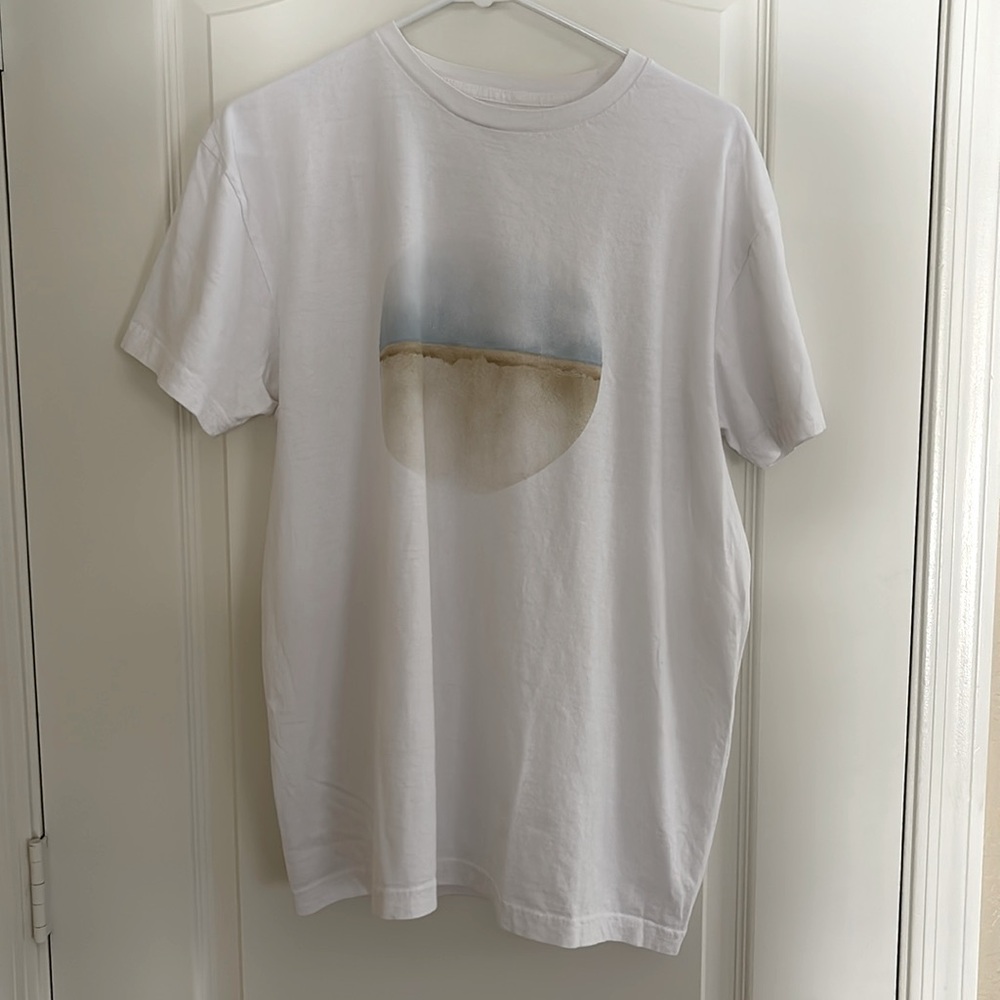 Vestige Brand White Tee with Minimalist Graphic